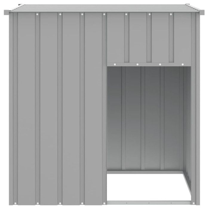 VidaXL Dog Niche with Roof, Dog Shelter, Pet Cage, Outdoor House Patio, Light Grey 172356
