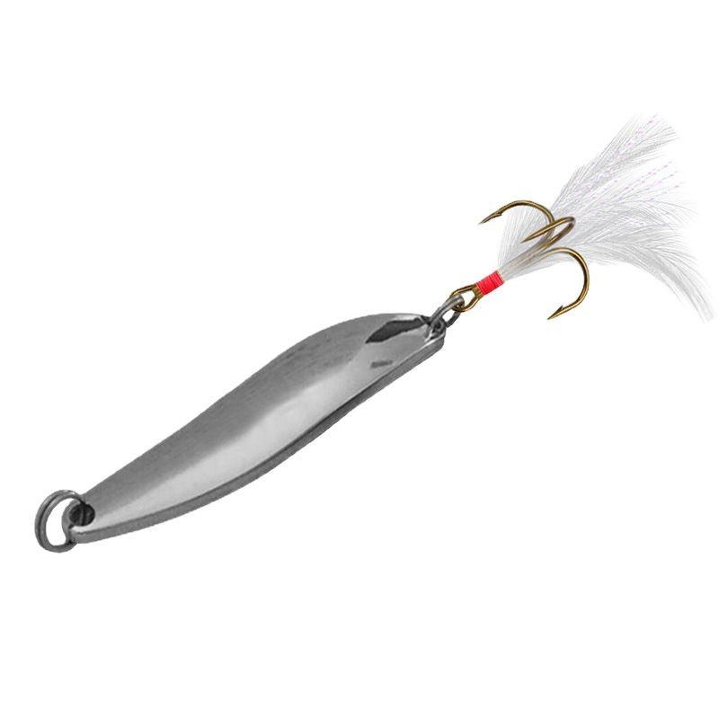 5 Stück Harte Angelköder Spinner 5g 13g Set mit befiederten Drillingshaken für Barsch Hecht Salzwasser Süßwasser Helles Blinken Vibration 260319