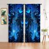 2PCS Dream Forest Night Blackout Curtains Rod Pocket Top Modern Art Polyester for Bedroom Living Room Home Decor