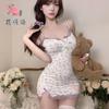 Sex Underwear Pure Desire Wind Floral Suspender Skirt Sexy Tight Hip Wrap Cute Robe Seduction Woman