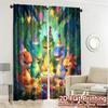 2pcs, 2D FLAT PRINTING Curtains (Without Rod) DinoBirthdayParty Popular Creative Curtains 100% Polyester Curtains Outdoor