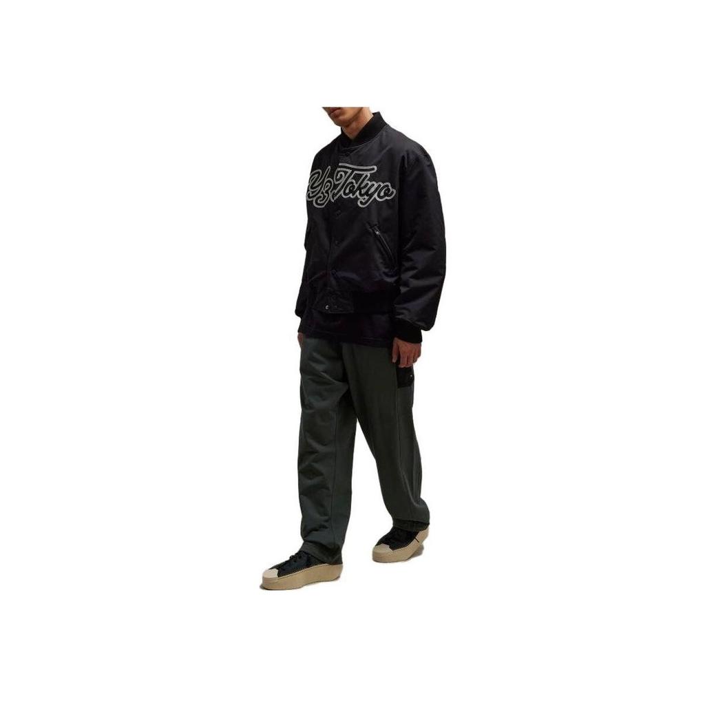 Y-3 Letter Stand Collar Zip Long Sleeve Jacket Unisex Jacket Black IQ2142