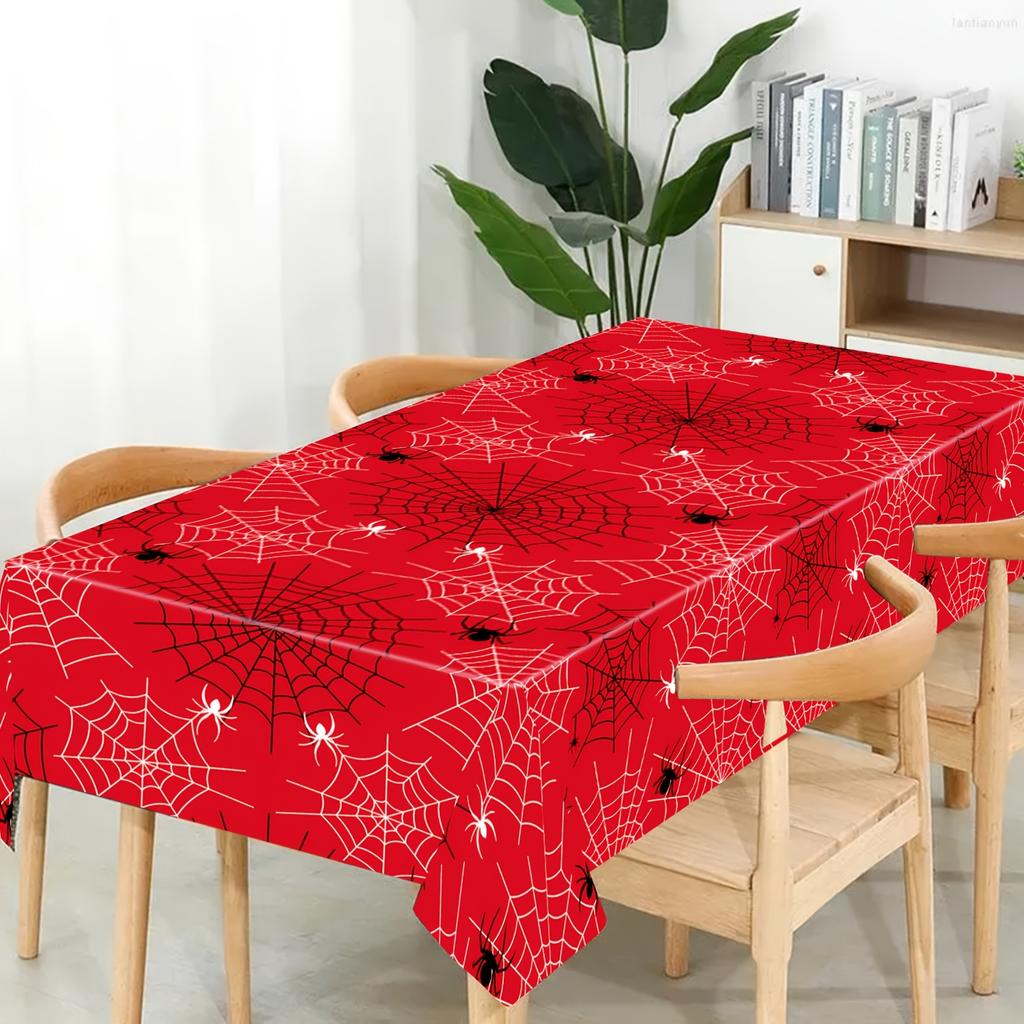 Halloween tablecloth decoration, a rectangular wallpaper with realistic network design, suitable for Halloween parties