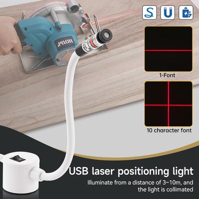 DC 5V USB Laser Positioneringslicht Infrarood Werklamp Snijpositionering Naaimachine Accessoires Punt/Lijn/Kruis Koppen