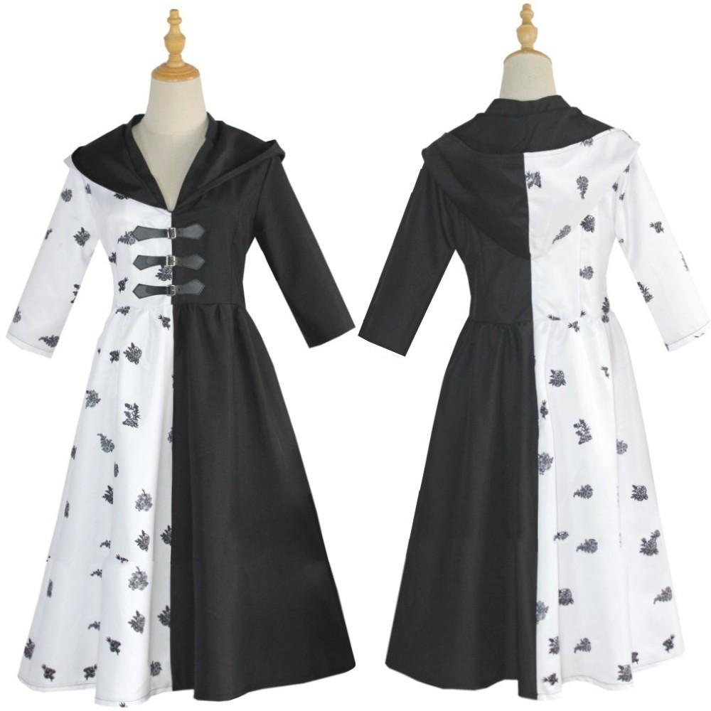 

Hot Queen DeVil Cruella 101 Dogs Cos Spot Dress Anime 101 Dogs Cruella Cosplay Costumes Halloween Carnival Costumes Adult Women XXXL&Other