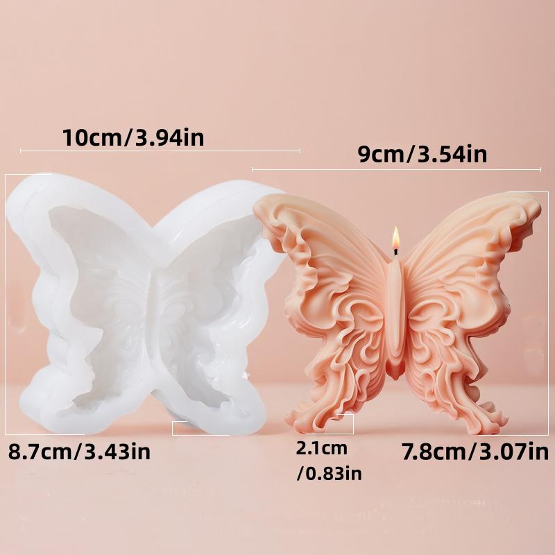 DIY Butterfly Candle Silicone Mold Handmade Soap Aroma Candle Plaster Butterfly Angel Ornament Molds Home Decoration Crafts