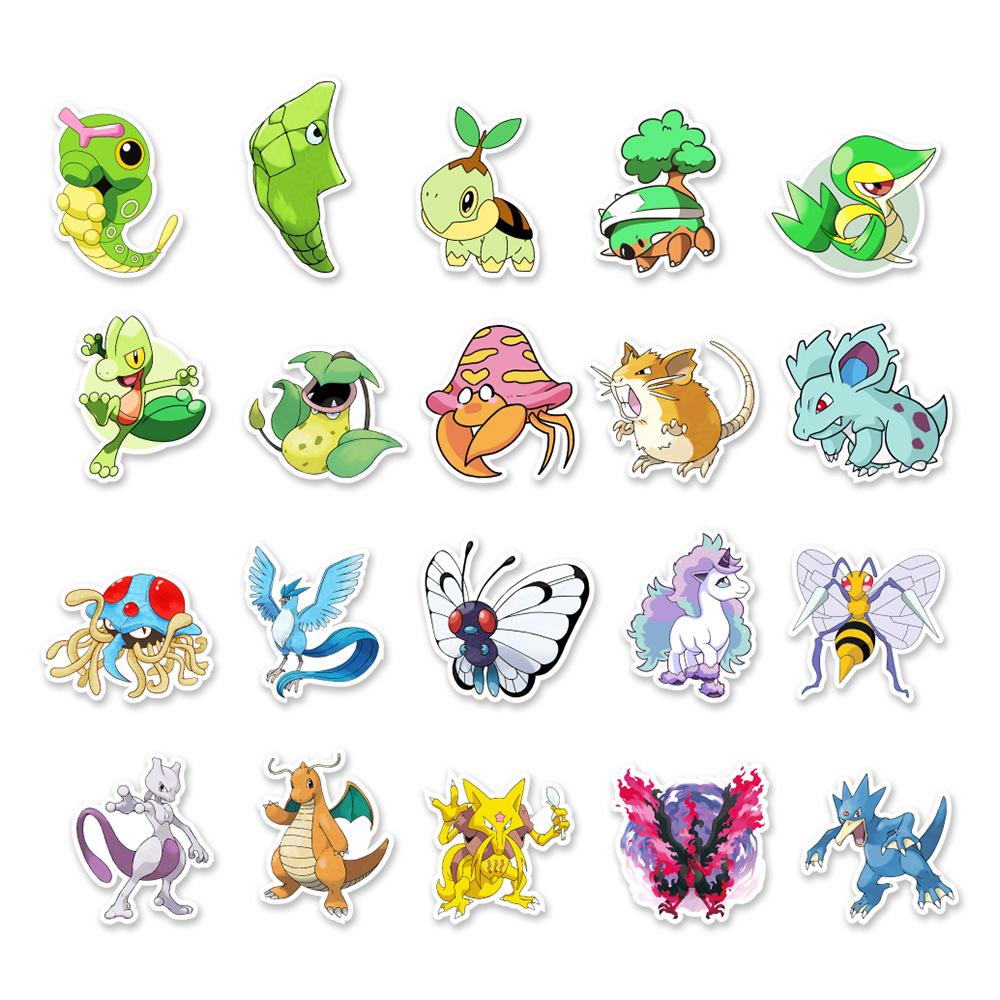 50 Anime Pokemon Graffiti Stickers Car Mobile Bicycle Water Cup Decorative Stickers Waterproof