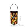 Garden Lantern Solar Iron Art Hanging Light Colorful Sunflower Glowing Solar Garden Solar Lights Outdoor Metal Hollow Light