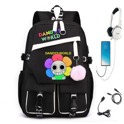 Personalisierter bedruckter USB-Rucksack, große Kapazität, koreanische Version des trendigen Schulrucksacks für Grund- und Sekundarschulen