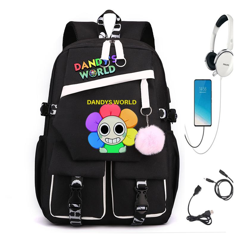 Personalized Printed USB Backpack, Large Capacity Korean Version of Trendy Primary and Secondary School Schoolbag