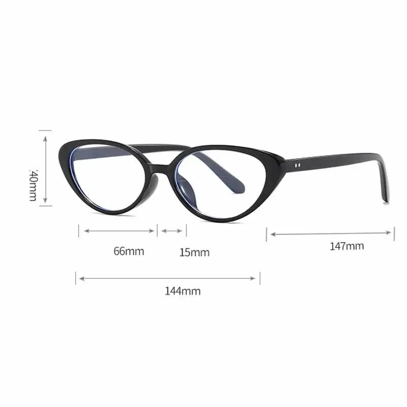 Fashion New Cat-Eye Full-Rim Optical Glasses Fashion High-Definition Anti-Blue Light Eye Protection Glasses Trendy Flat Glasses