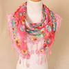 with Tassel Printed  Wraps Sun Protection Flower Triangle Headband Bohemia Lace Scarf  Four Seasons
