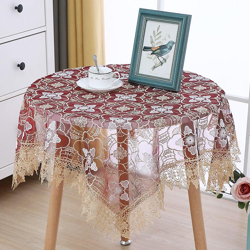 

Поліестерова Кругла Скатертина - Вишита Кульбаба з Мереживною Облямівкою, Покриття для Кухонної Їдальні, Домашній Декор, Святкова Вечірка, Весілля, Сад, Кемпінг 145*145cm