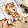 Autumn and winter Maillard cashew square scarf silk scarf women's shirt versatile neck small scarf tied hair decorative scarf