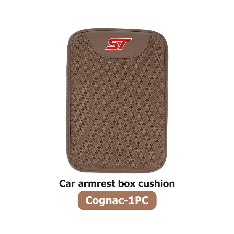 YYQO6 For Ford Universal Ice Silk Car Mounted Armrest Pad Central Armrest Box Height Increasing Pad ST Racing Performance Focus Mk2