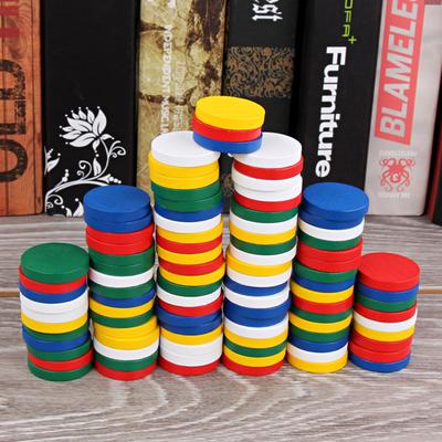 100Pcs/Set Wooden Colorful Aids Children  Chips Teaching Toy