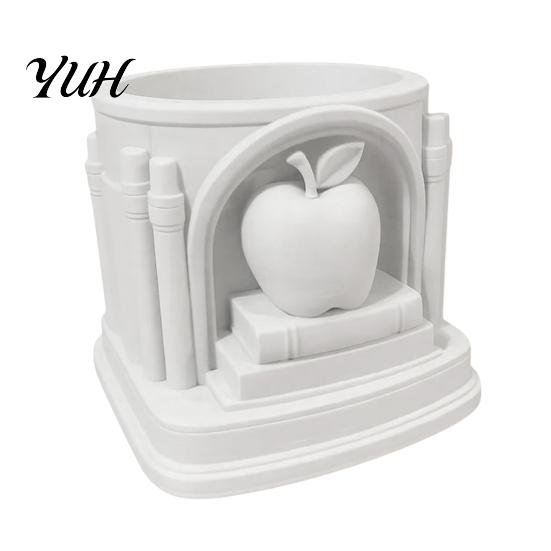 Smooth Lines Pencil Holder 3D Printed Apples Pen Roman Arch Design PLA Desk Organizer for Unique Book Pencils Markers Creative Gift Teachers Students