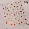 5D Bronzing Star Nail Art Stickers 1pcs Luxury Diamond Gold Sliver Laser Pentacle Self Adhesive Nail Decorations Slider Decals