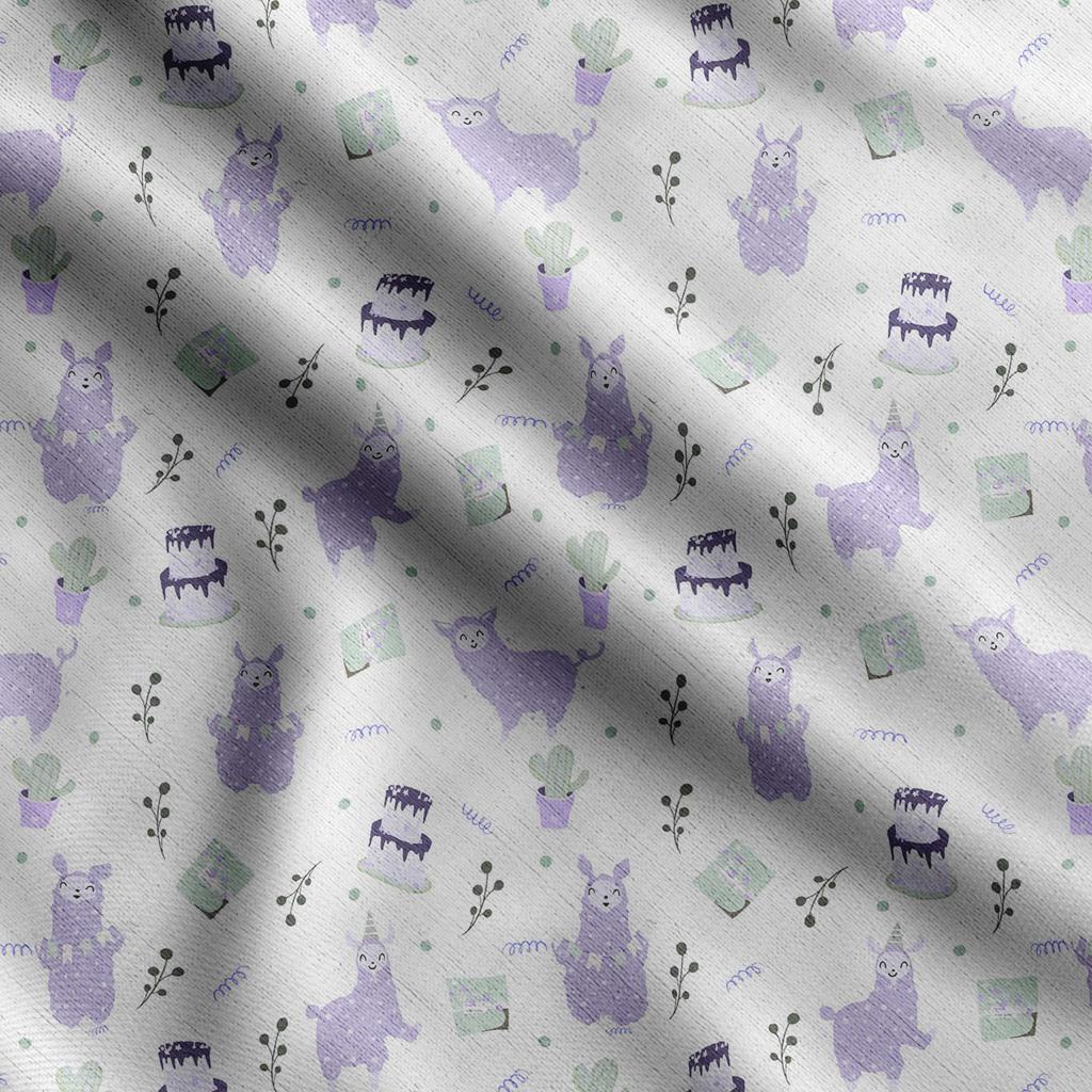 Soimoi Llama Alpaca Print,  Cotton Cambric, Quilting Fabric Sold by The Yard 42 Inch Wide, Medium Weight Cotton Fabric, Sewing  Supplies,