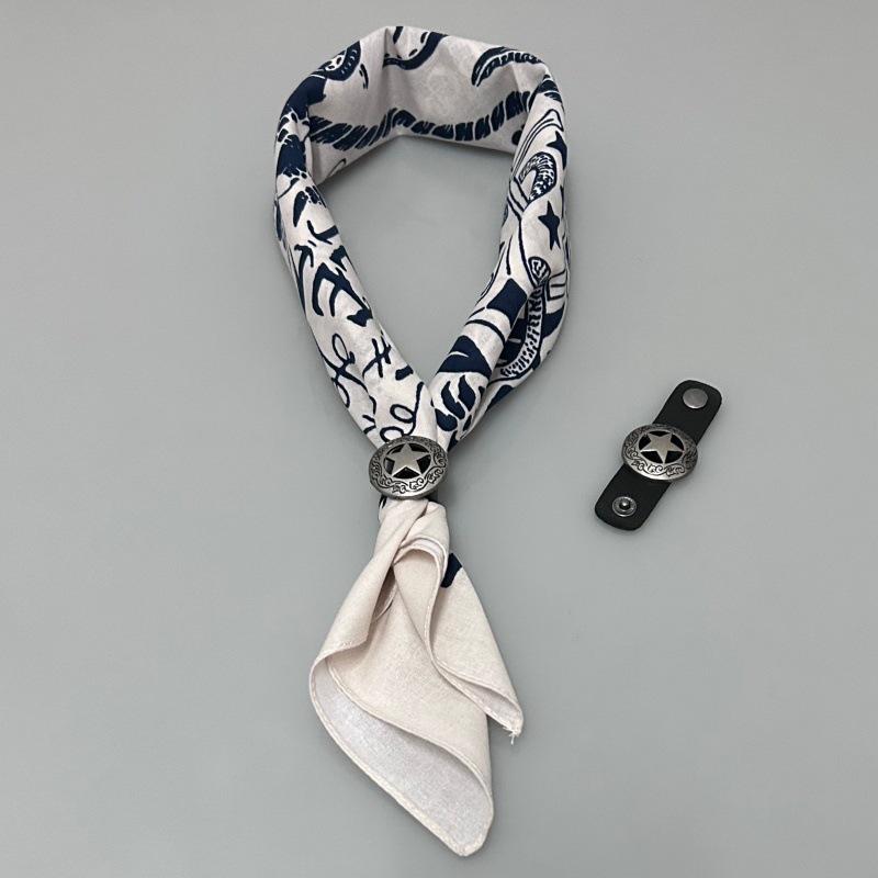 Khakifarbener quadratischer Schal aus reiner Baumwolle im amerikanischen Retro-Vintage-Stil – Herren-Hip-Hop-Kopftuch/Gesichtstuch