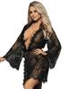 Sexy Lingerie Large Sexy Front Set [comeondear] Gown, Size, Women's Roomwear, Pajamas, Negligee, Nightwear, Lace, Opening, 3-Piece (M, Black)