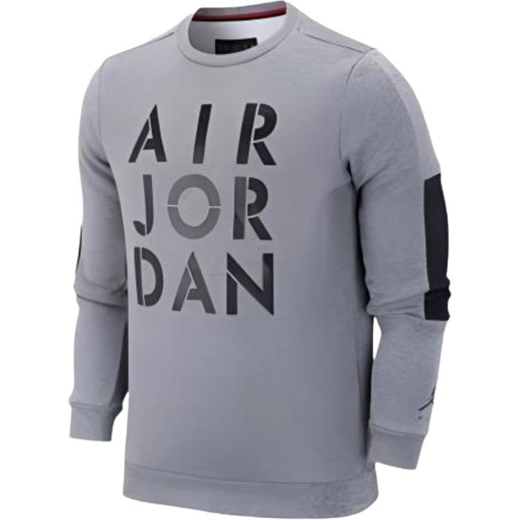 Air Jordan Word Mark Long Sleeve Grey Men s CK1355-091 S