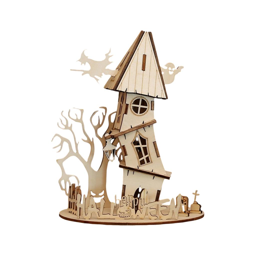 Children's Puzzle,Halloween Series  House Wooden Puzzle, Halloween Toys For Children, Elementary School Puzzle Toys