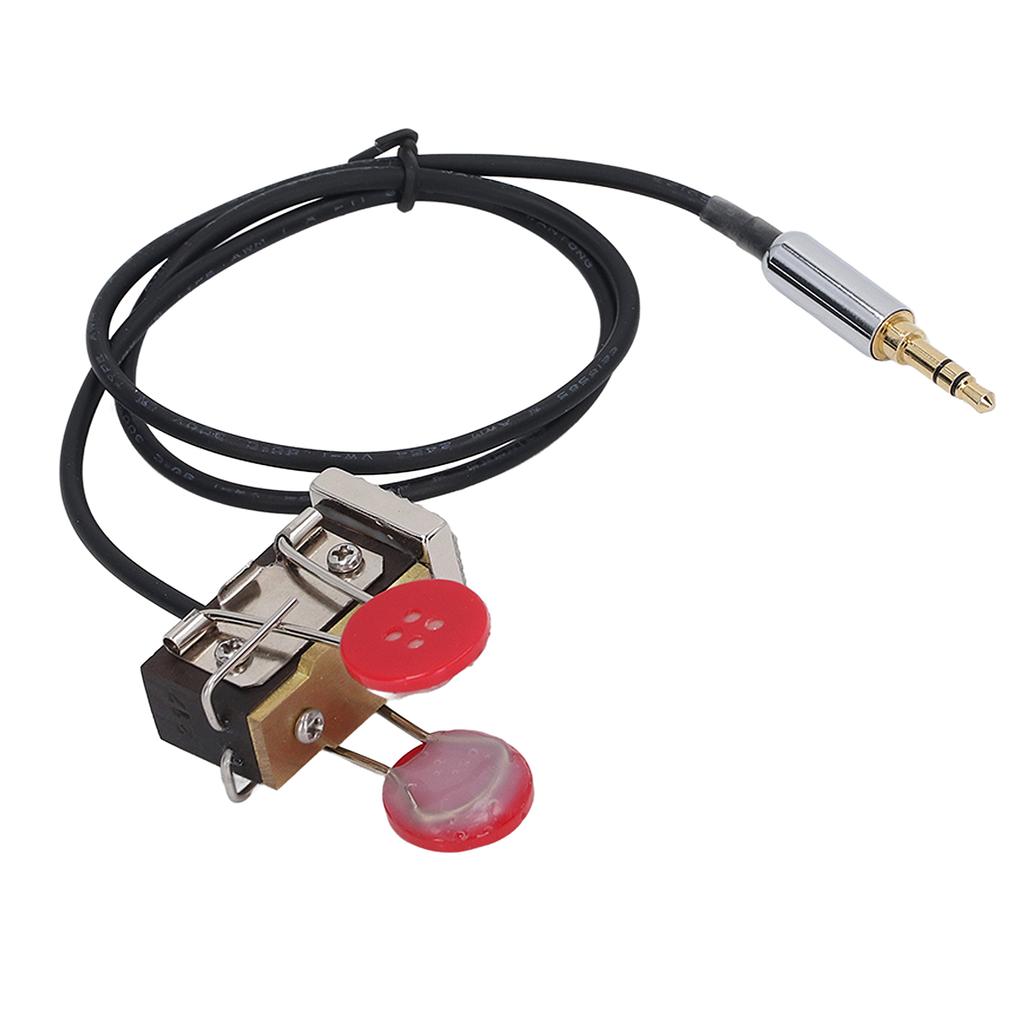 CW Morse Code Key Automatic Brass Resin Mini Portable Morse Telegraph Key for Industry