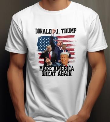 Donald Trump MAGA T-Shirt Kämpfe Republikaner Amerika USA Top Trump T-Shirt