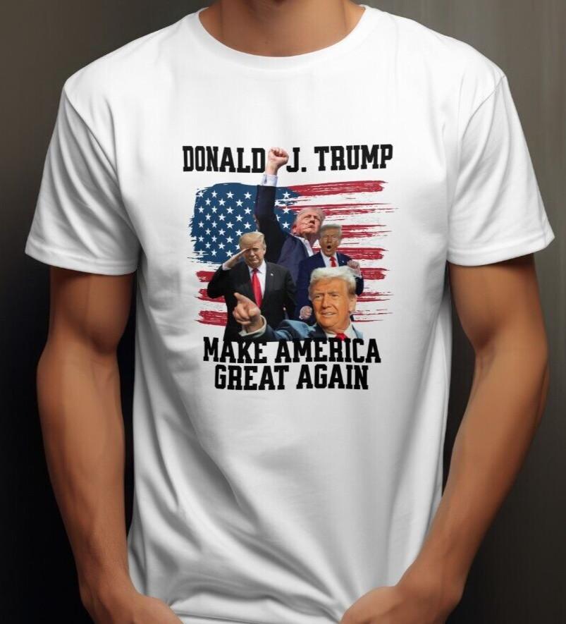 

Donald Trump MAGA Tshirt Fight Rebublican America USA Top Trump Tee XL