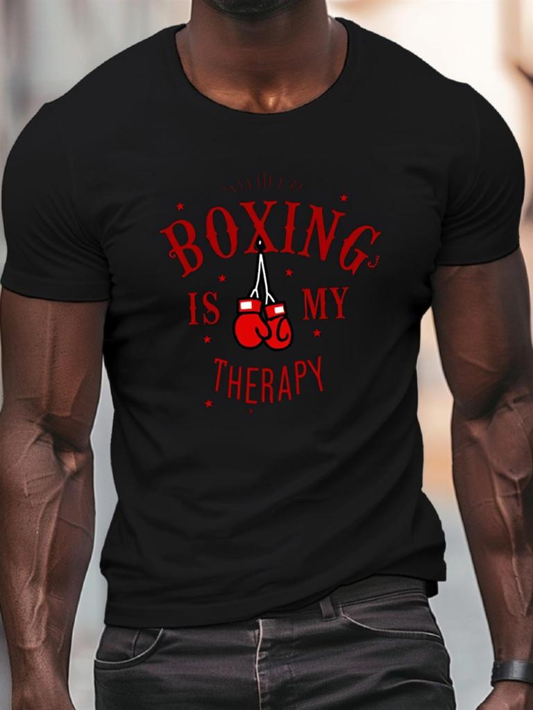 Boxing Is My Relax Boxing Gym Workout Training TShirt 100 Cotton ONeck Short Sleeve Summer Casual Mens Tshirt Streetwear
