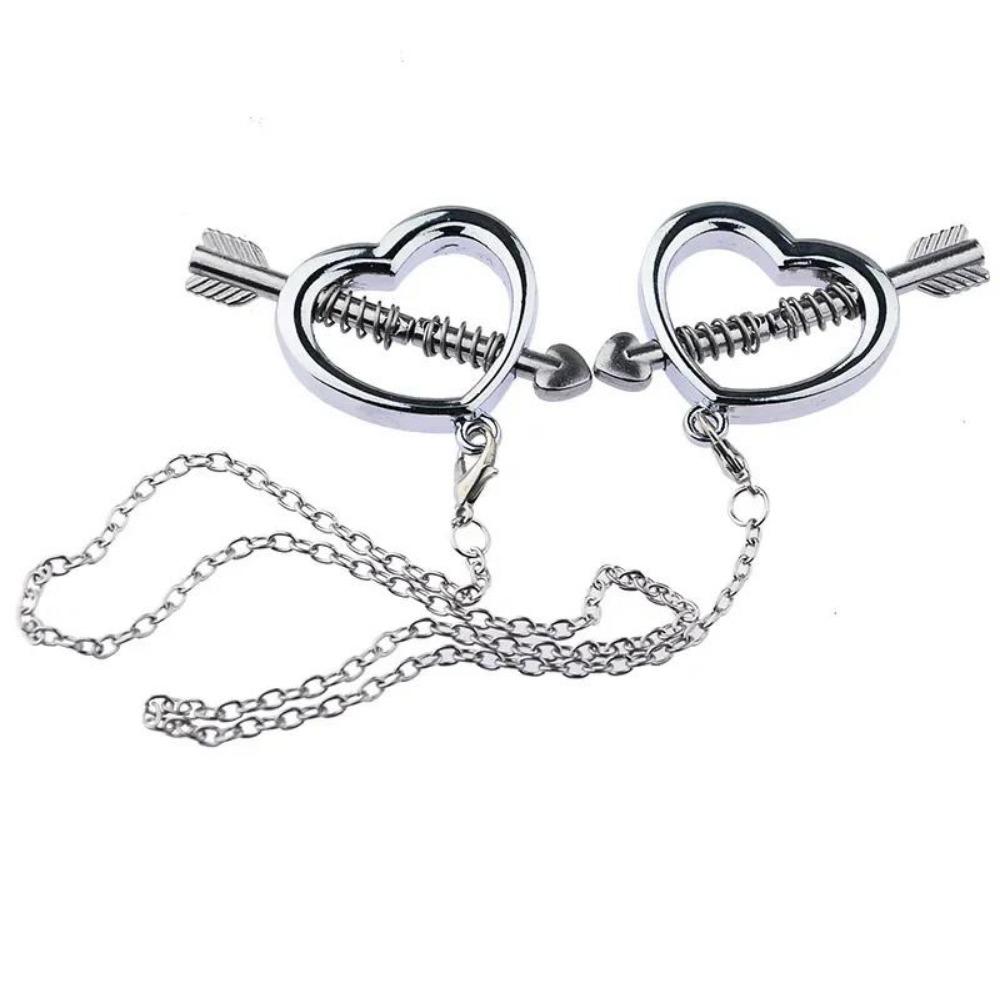 Stainless Steel Adjustable Nipple Clips Erotic Goods Nipple Stimulation Breast Bondage Restraint Fetish Sex Toy for Woman