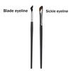 2pcs Eye Shadow Brush Ultra Thin Sickle Diagonal Makeup Brush Horizontal Silkworm Brush Eyebrow Brush