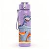 1PC Bucket Cat Cartoon 750ml Color Plastic Sports Water Bottle Leakproof Flip Straw Lid Suitable for Sports Office Home Use