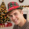 Christmas Fedora Hats Adults Classic Breathable Festive Snowflake Pattern Headwear Soft Christmas Fedora Hat For Family Men