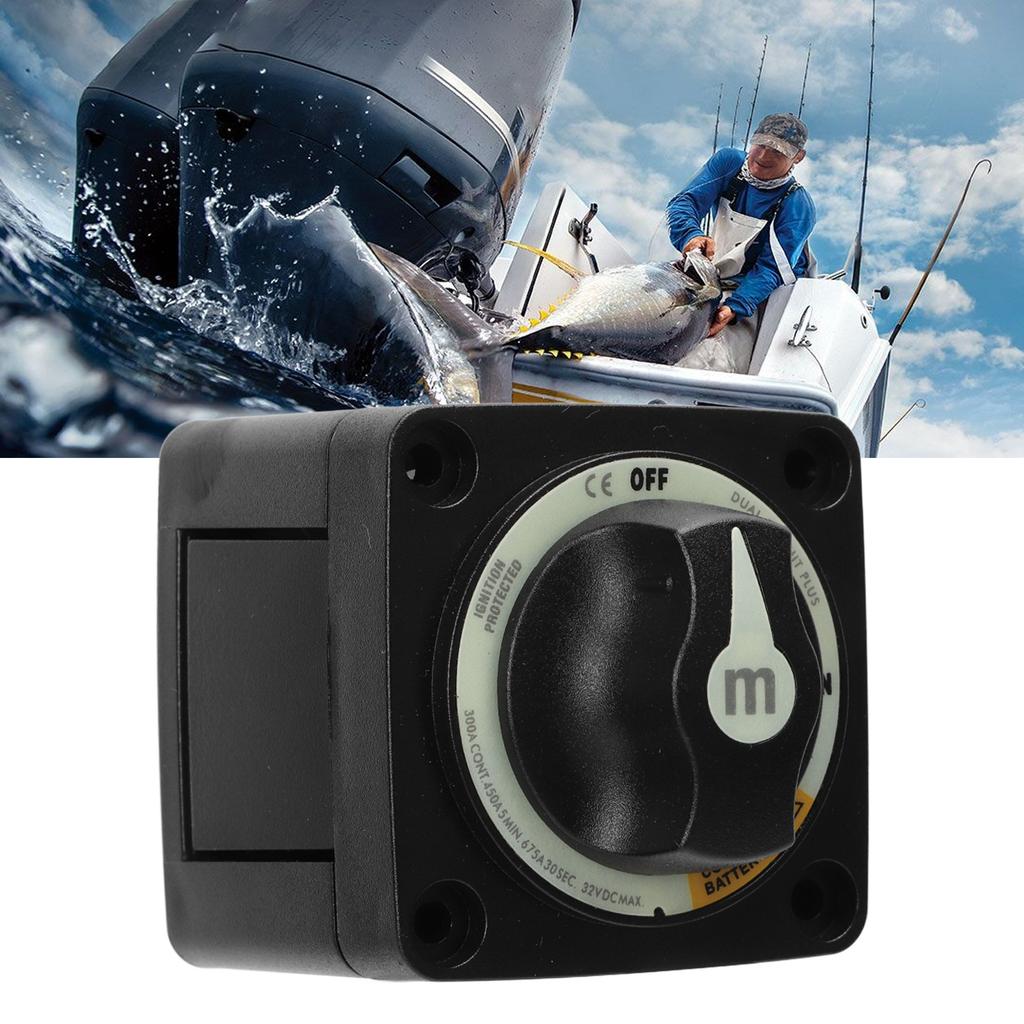 300A Battery Selector Switch Heavy Duty 3 Position Battery Isolator Cut Off Switch for RV Boat