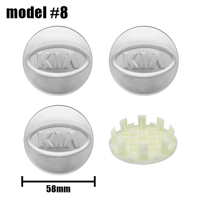 4pcs 58MM Car Wheel Hub Center Caps 54mm 56mm For Rim Cover For KIA K3 K5 Rio Sportage Ceed 3 4 K5 Picanto Optima Sorento