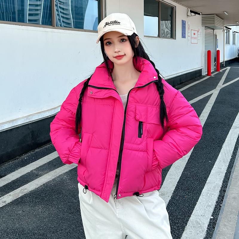New Cotton-padded Clothes Women's Winter Short Loose Thickened Small Stand-up Collar Jacket Trendy Fashion Cotton-padded Jacket