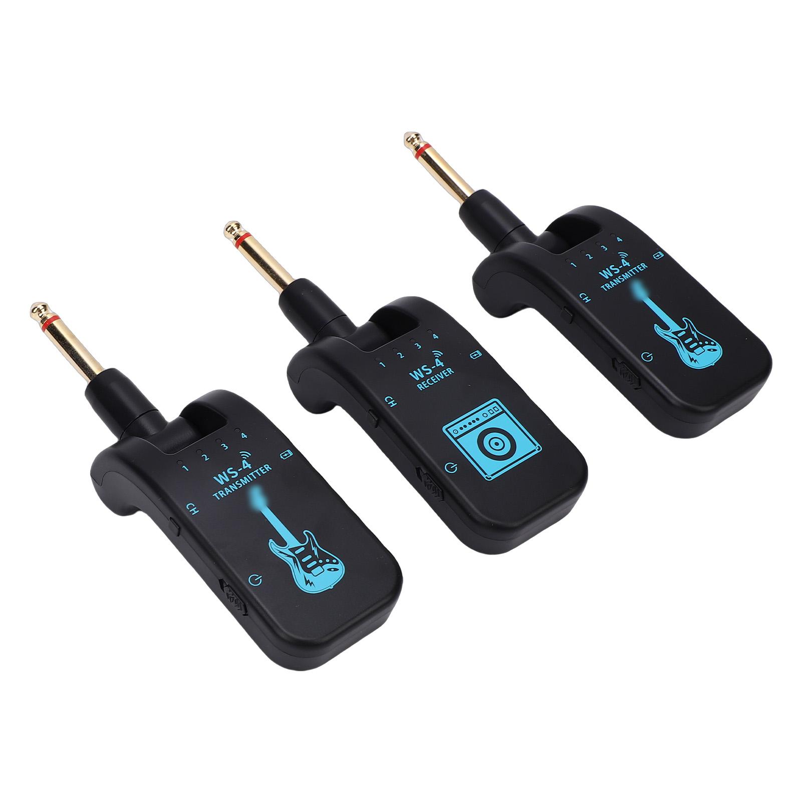 

2.4GHz Wireless Guitar System Rechargeable Guitar Transmitter Receiver Set Plug and Play 48KCelsius16bit Real-time 282 Degree Rotatable P