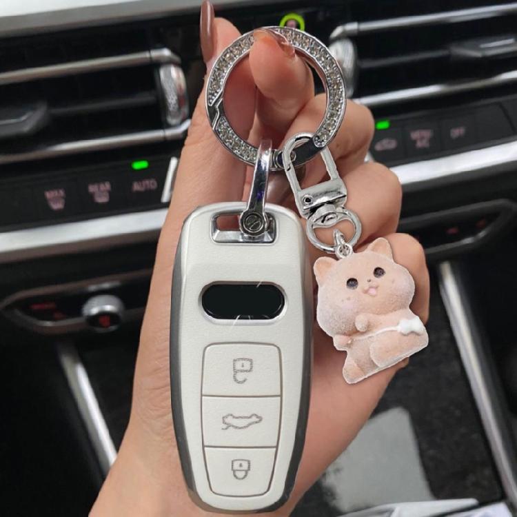 Elegant 3D Flocking Animal Keychain for Ladies Unique Designed Car Key Chain Fashionable Keyring Pendant Ornament