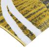 Tapis effet laineux motifs arches jaune et gris 160x230