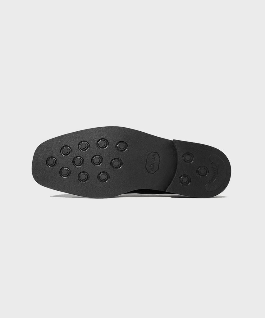 Firenze Atelier [Vibram] Merlin_Minimal Semi-Square Derby 8430 [Black Fg]