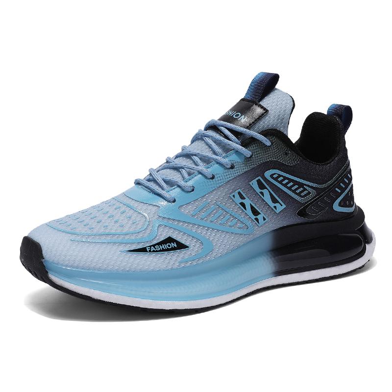 

2025 Новые повседневные кроссовки для мужчин, спортивная обувь для мужчин, дышащие, удобные, для активного отдыха, модные кроссовки на шнуровке 45 синий