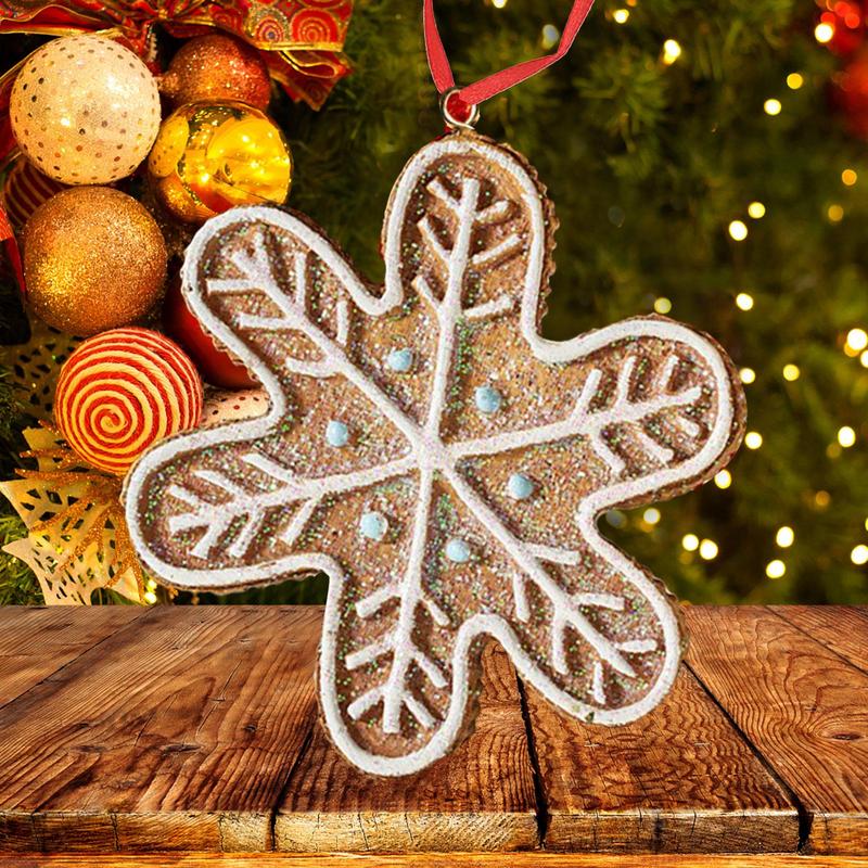 Christmas Gingerbread Ornaments Resin Christmas Pendant Cute Cartoon Ornaments Resin Christmas Tree Fireplace Ornaments Holiday