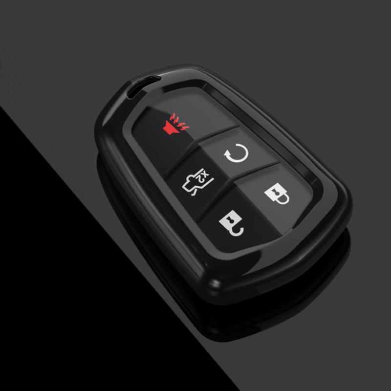 Cadillac XT5 Key Cover 2024: Luxury Full Coverage Shell with Hanging Buckle for Men & Women