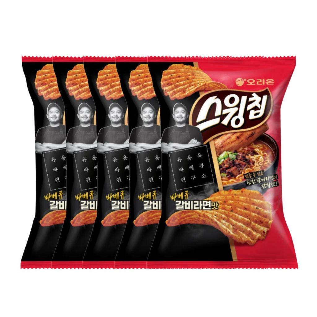 Orion Wing Chips Barbecue Ribs Ramen Flavor Crispy Snack 105g X 5 Pack