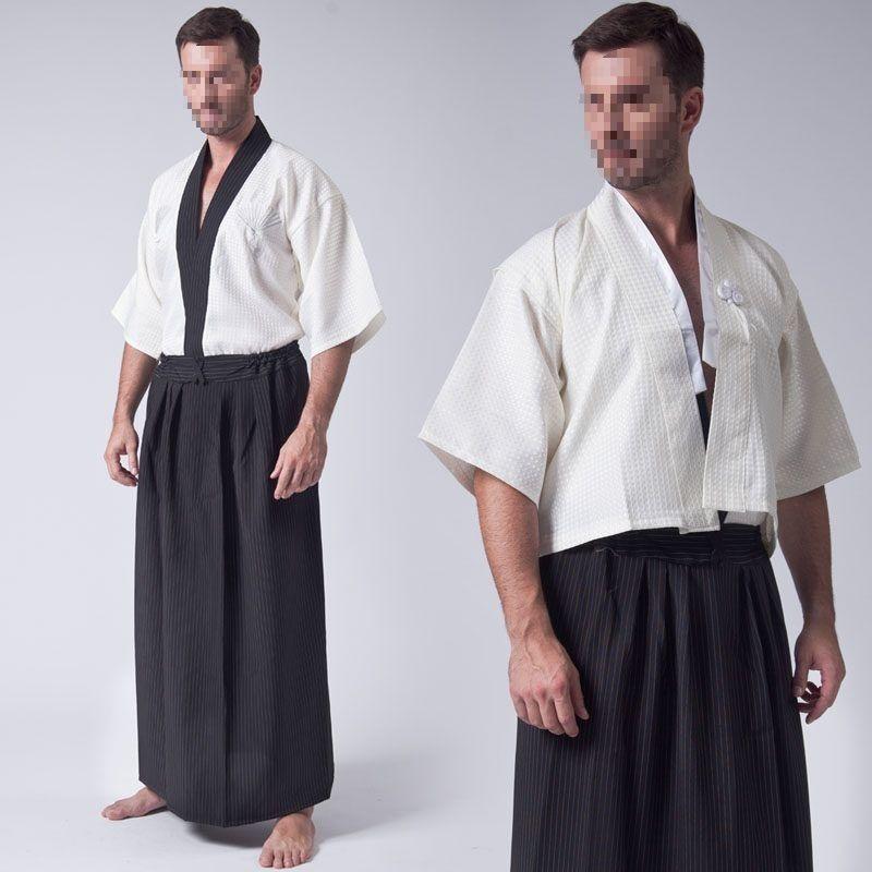 Kimono Anime Samurai da Uomo: Costume Giapponese Tradizionale per Spettacolo