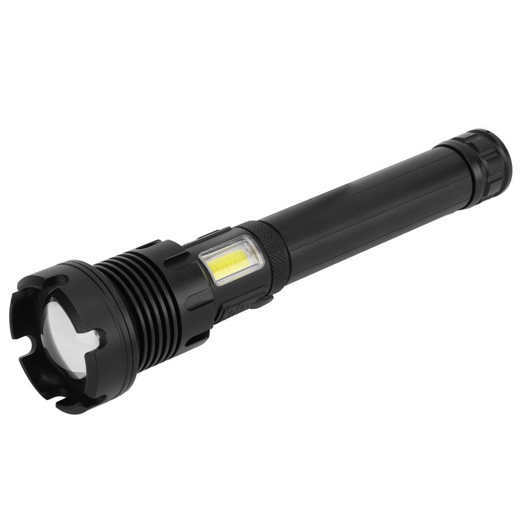 Red and White Bright Flashlight Long Pattern USB Rechargeable Flashlight for Outdoor