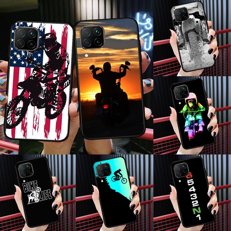 Moto Bike Motocross For Huawei Nova Y72 Y90 Y61 Y91 Y60 Y70 12s 12i 11i 8i 9 10 SE P20 P40 Lite P60 P30 Pro Case