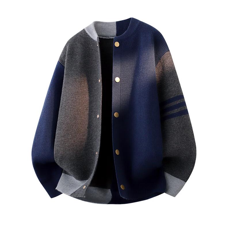 Men's Trendy Color-Block Knit Cardigan